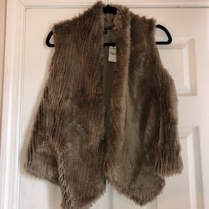 Express faux fur vest